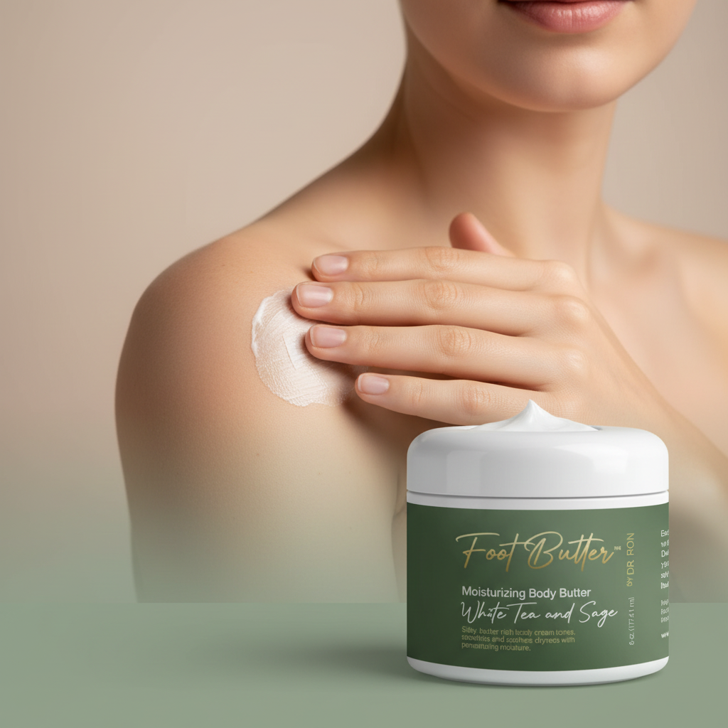 White Tea & Sage Moisturizing Body Butter – Hydrating, Nourishing, Ultra-Soft Skin Cream
